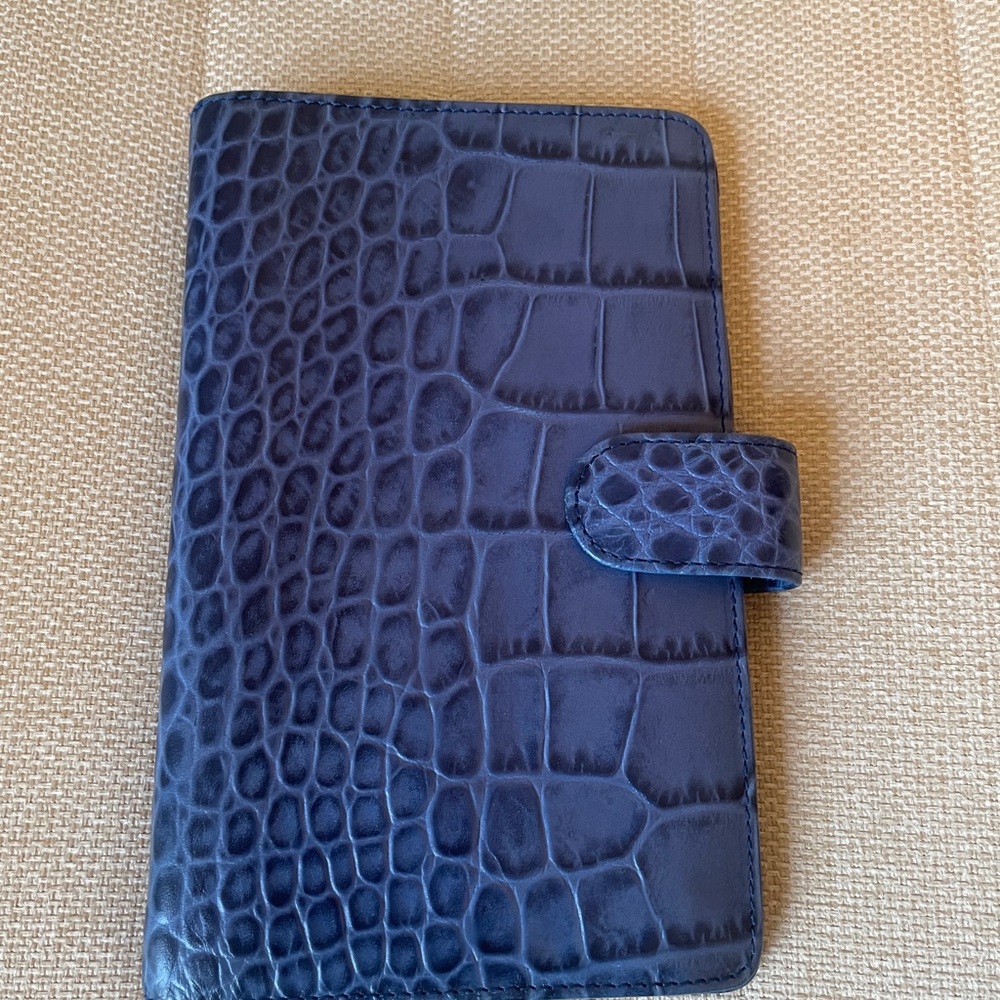 Filofax Croc Blue Compack Organizer